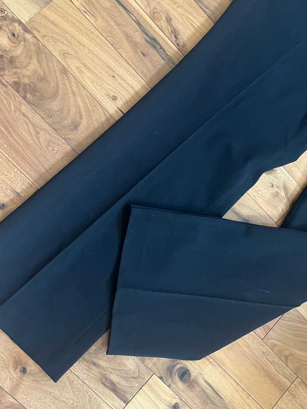 Talbots Black Pleated Barely Boot Stretch Waist Neutral Office Dress Pants 16W - Picture 6 of 13